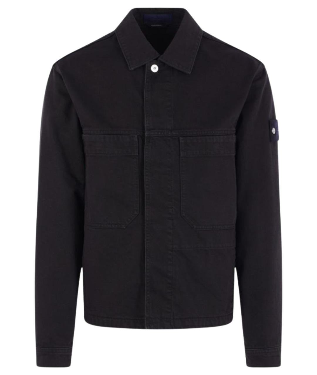 STONE ISLAND Черная хлопковая куртка, фото 1