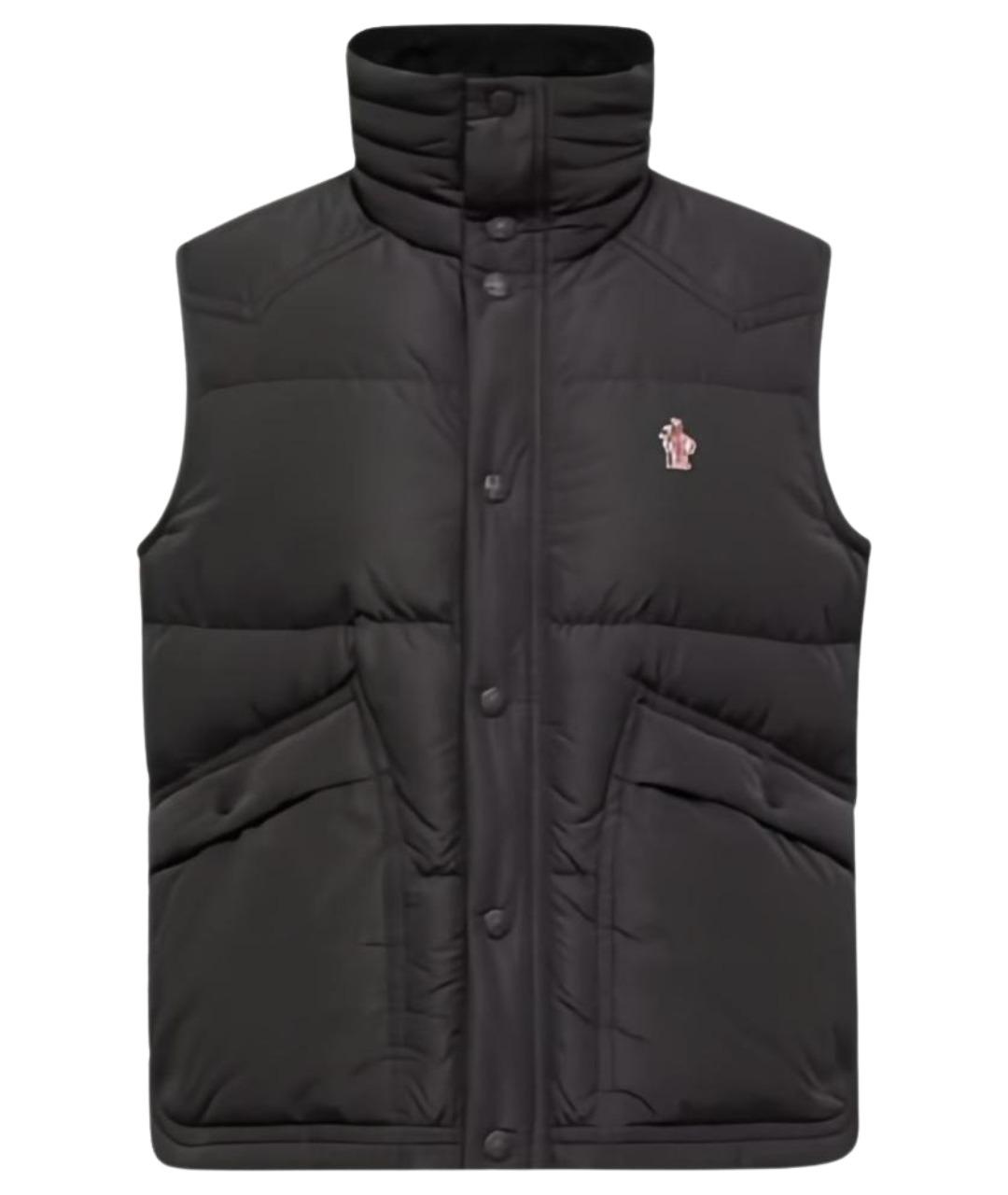 MONCLER GRENOBLE Черный синтетический жилет, фото 1