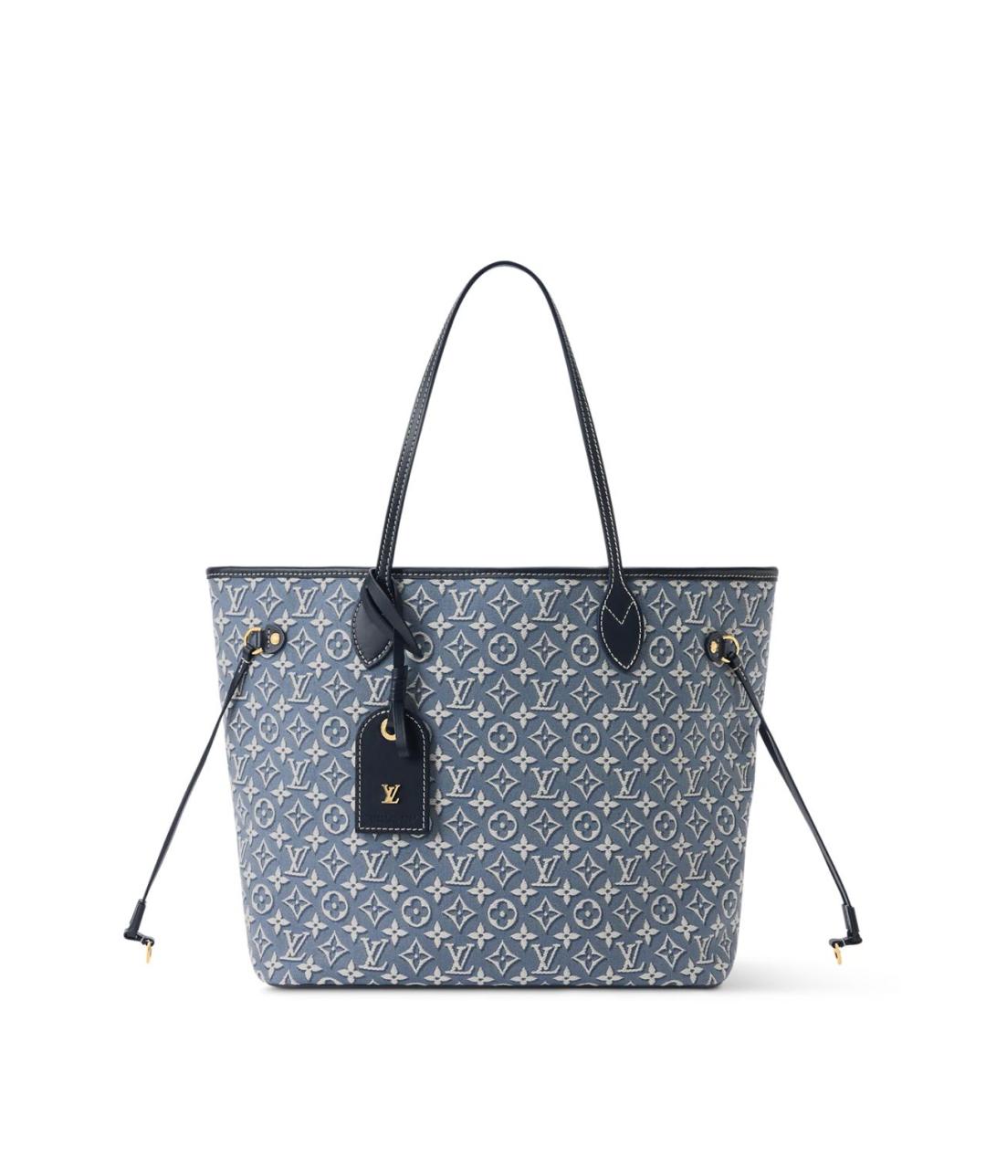 LOUIS VUITTON Синяя кожаная сумка тоут, фото 6