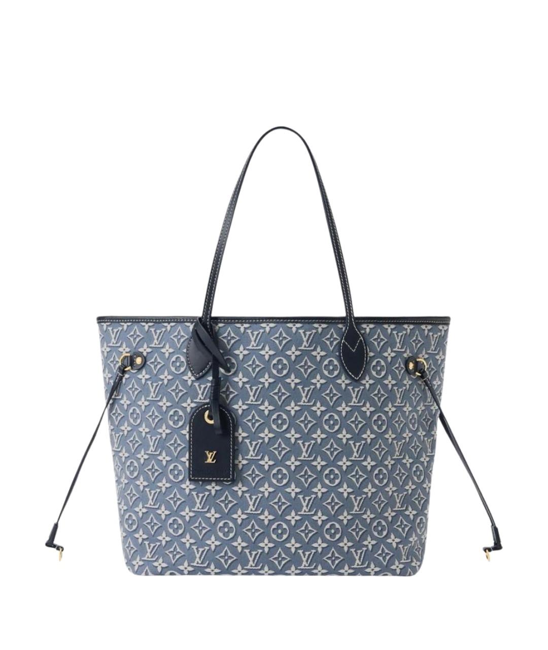LOUIS VUITTON Синяя кожаная сумка тоут, фото 1