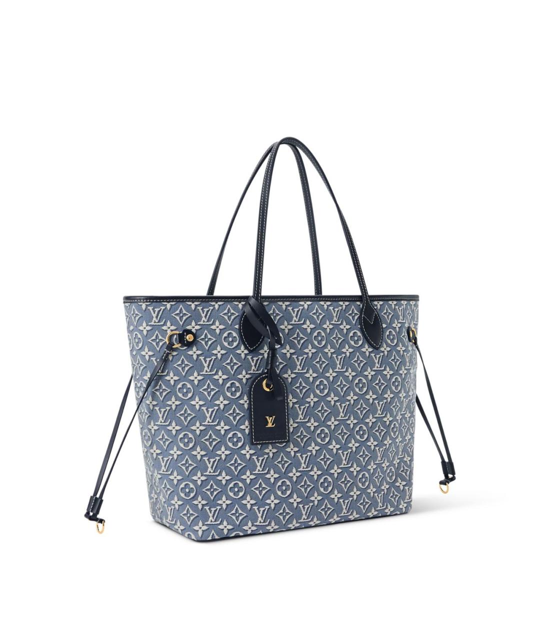 LOUIS VUITTON Синяя кожаная сумка тоут, фото 2