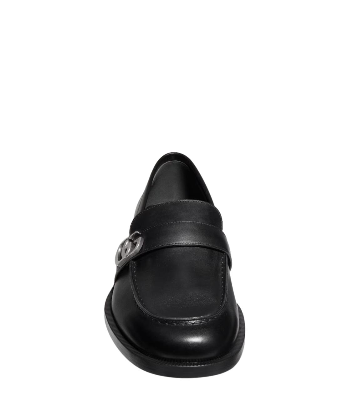 GUCCI Черные кожаные лоферы, фото 4