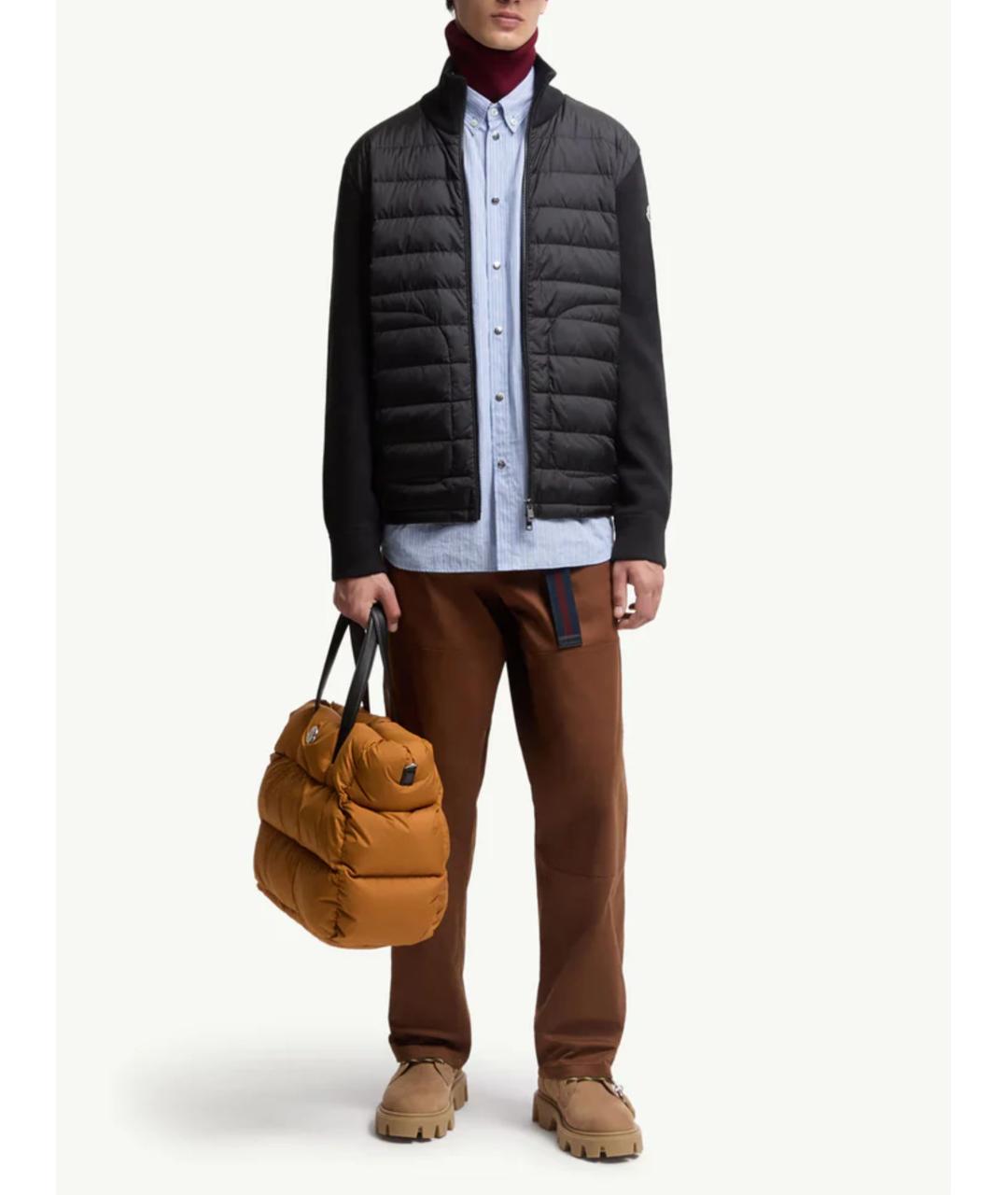 MONCLER Черный шерстяной кардиган, фото 2