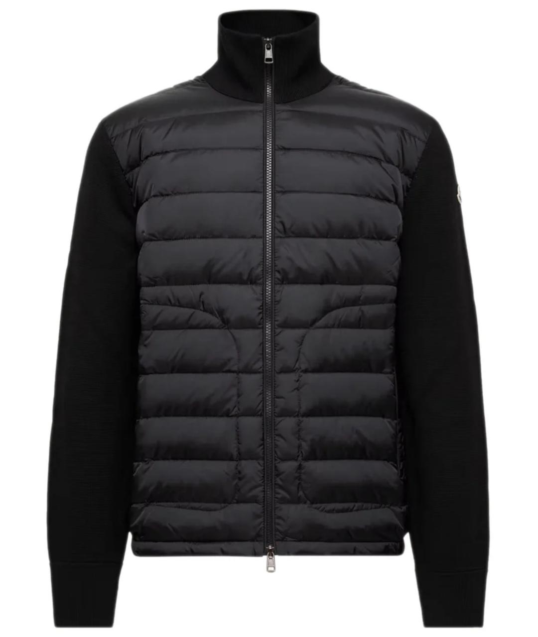 MONCLER Черный шерстяной кардиган, фото 1