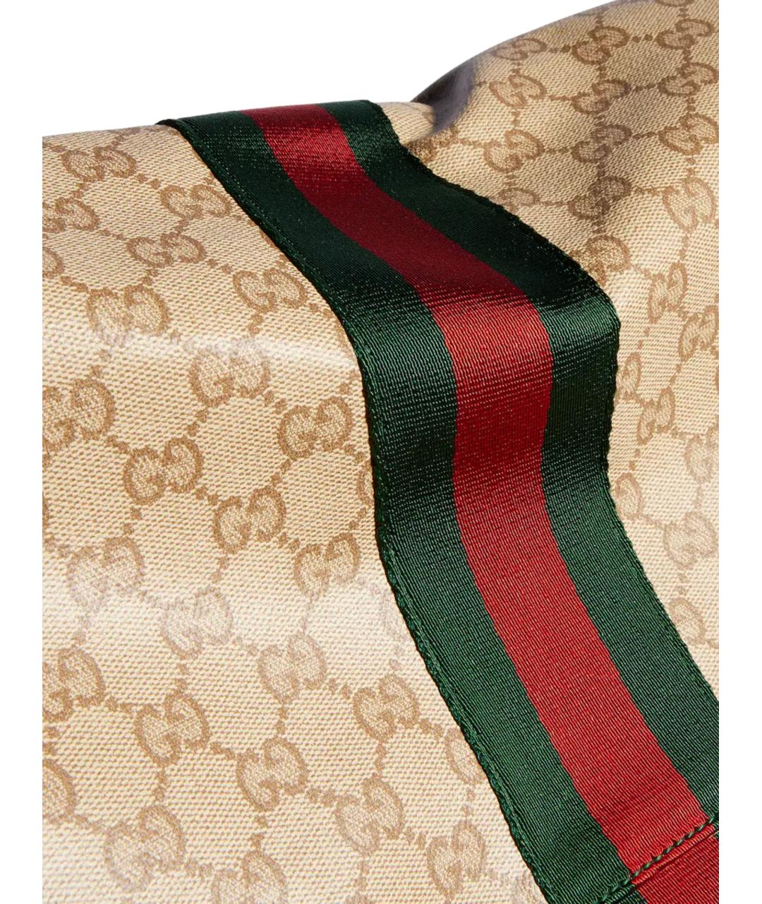GUCCI Бежевая сумка на плечо из канвы, фото 5