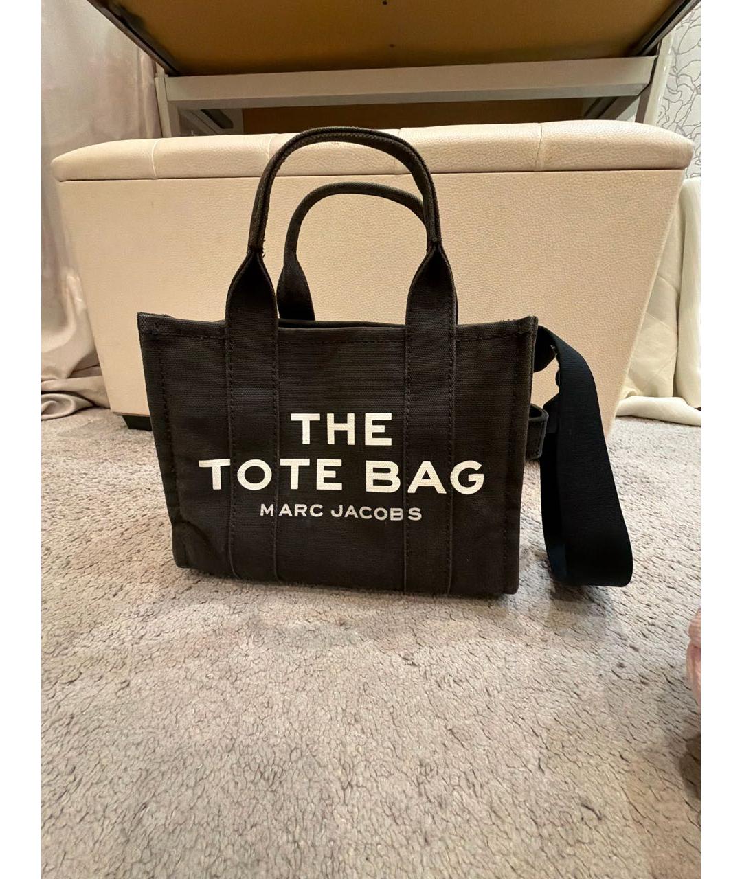 MARC JACOBS Черная тканевая сумка тоут, фото 5