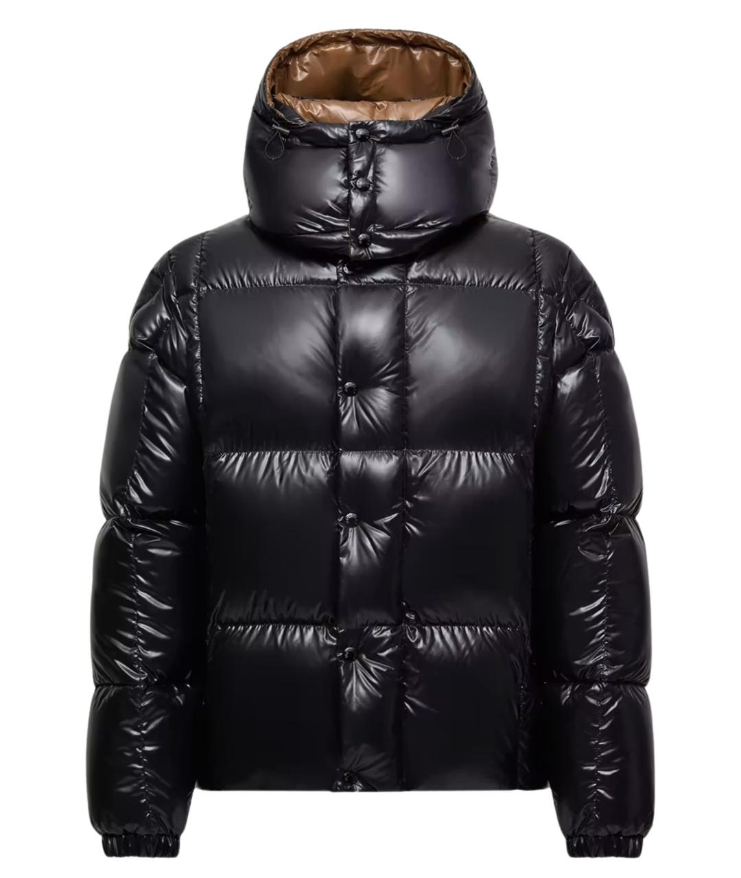 MONCLER Черный синтетический пуховик, фото 1