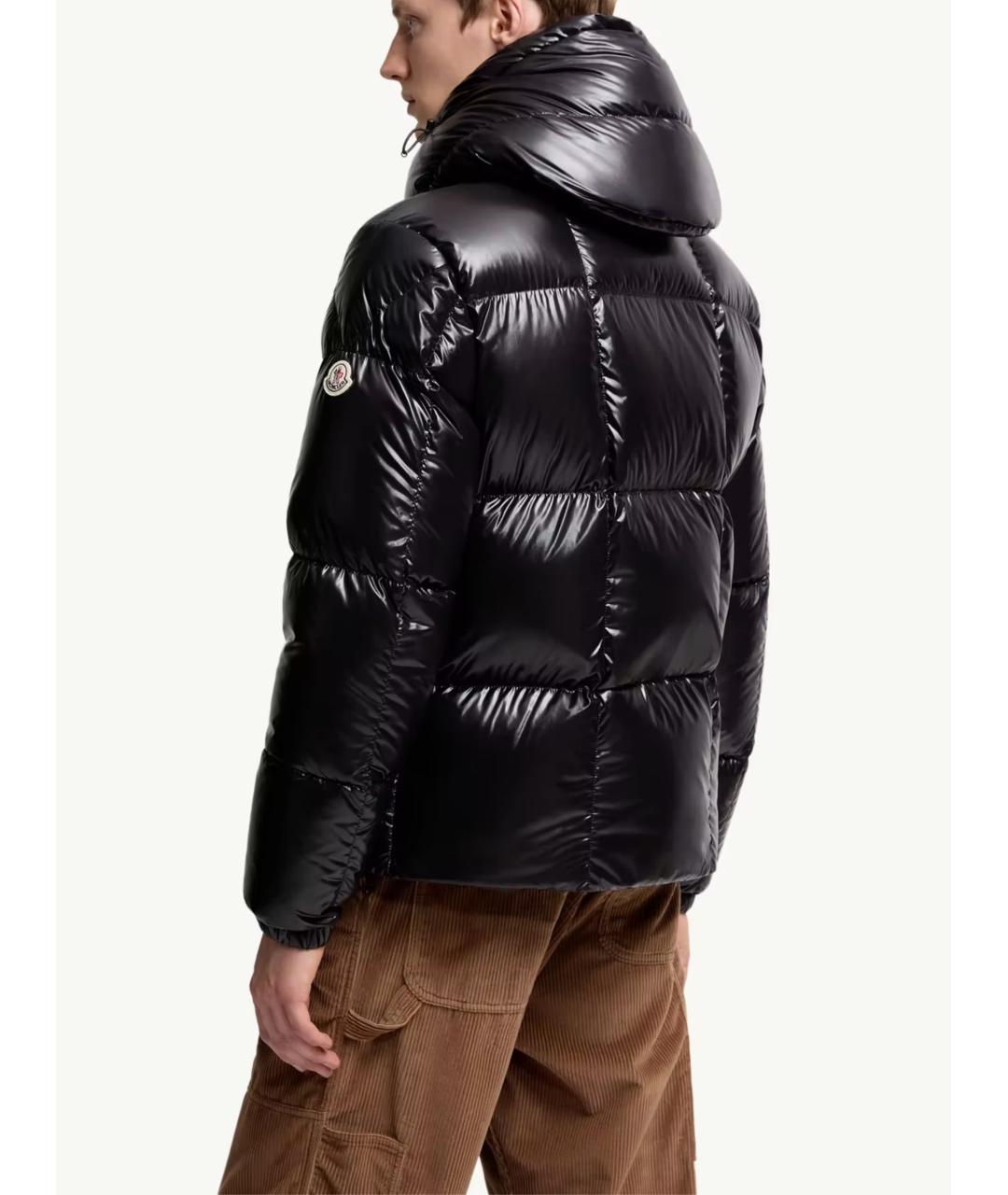 MONCLER Черный синтетический пуховик, фото 3