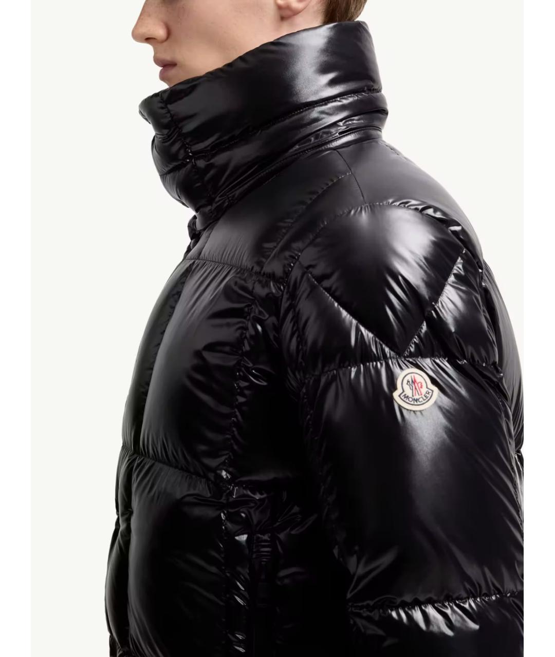 MONCLER Черный синтетический пуховик, фото 4