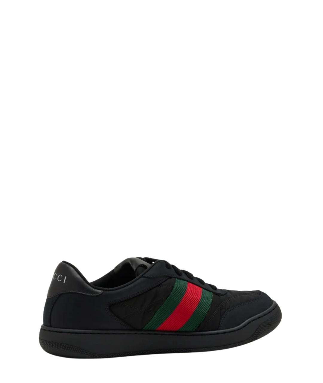GUCCI Черные текстильные низкие кроссовки / кеды, фото 2