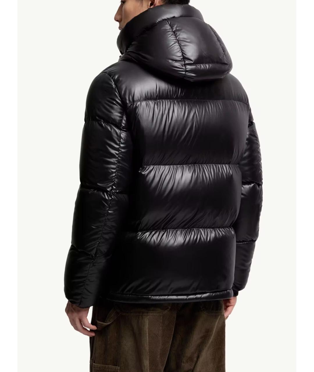 MONCLER Черный синтетический пуховик, фото 3