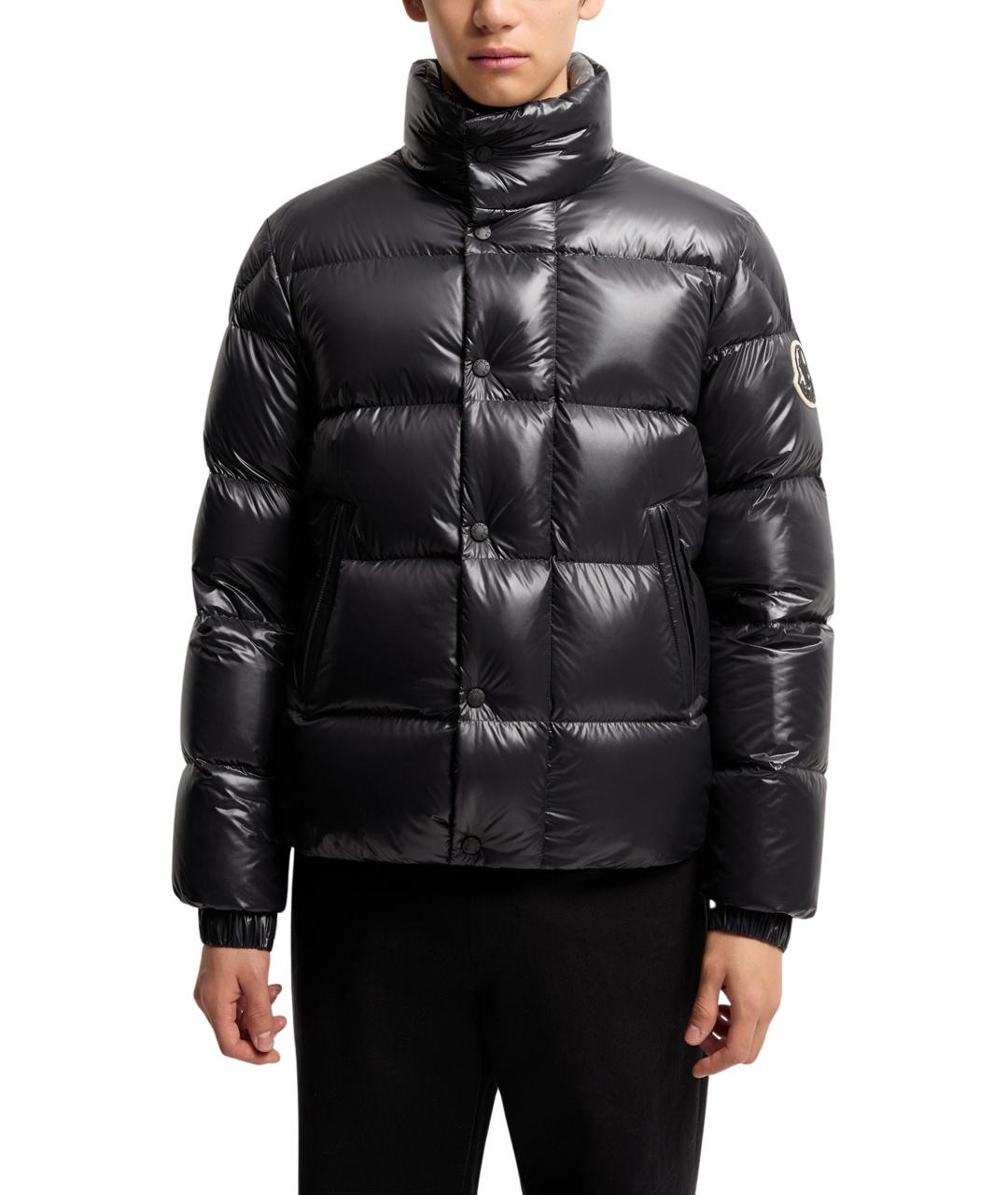 MONCLER Черный полиамидовый пуховик, фото 2
