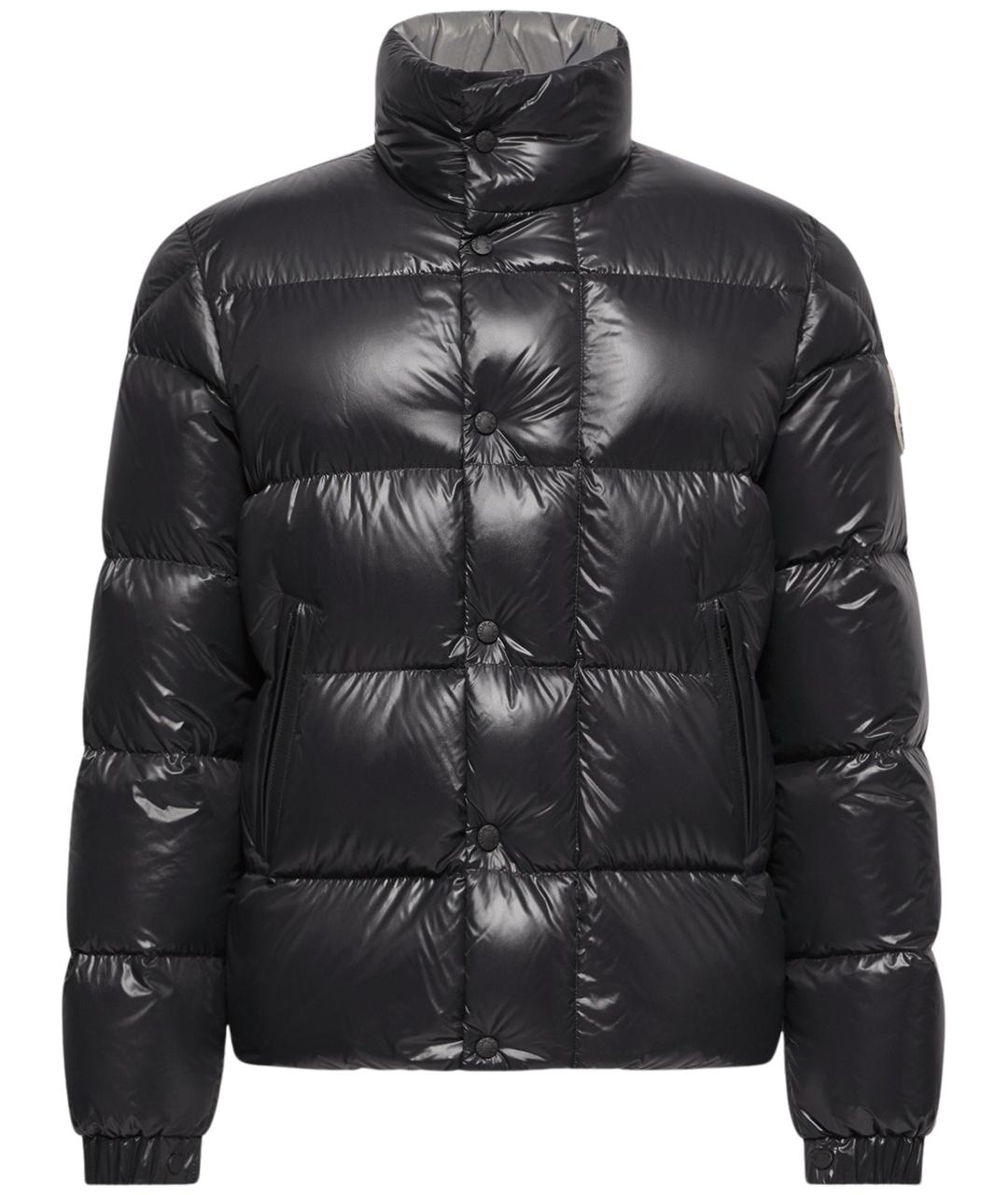 MONCLER Черный полиамидовый пуховик, фото 1