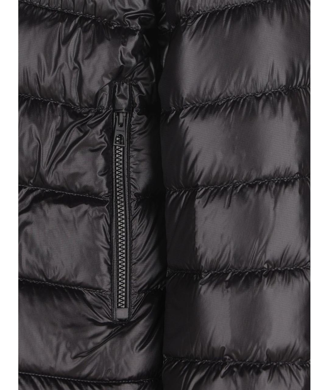 MONCLER Черный полиамидовый пуховик, фото 3