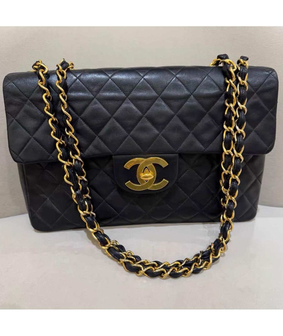 CHANEL Черная кожаная сумка тоут, фото 9