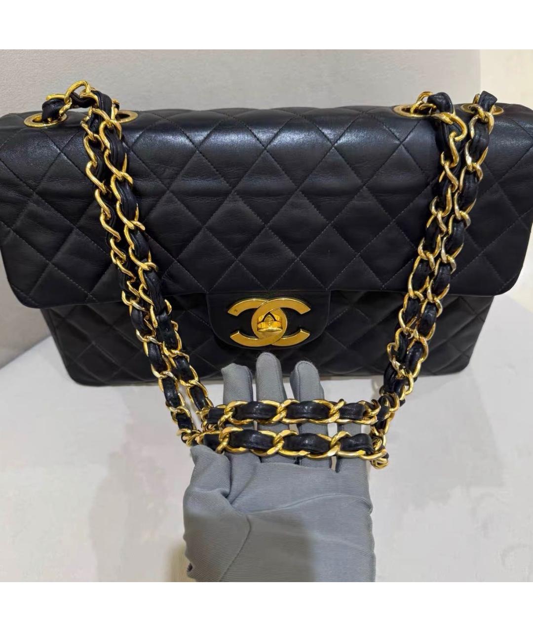 CHANEL Черная кожаная сумка тоут, фото 3