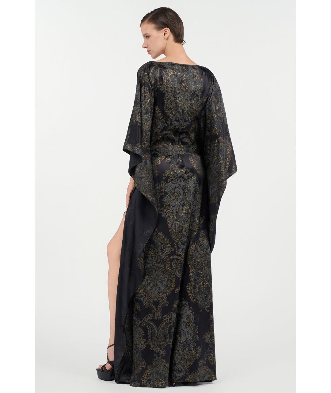 ROBERTO CAVALLI Черное шелковое коктейльное платье, фото 4