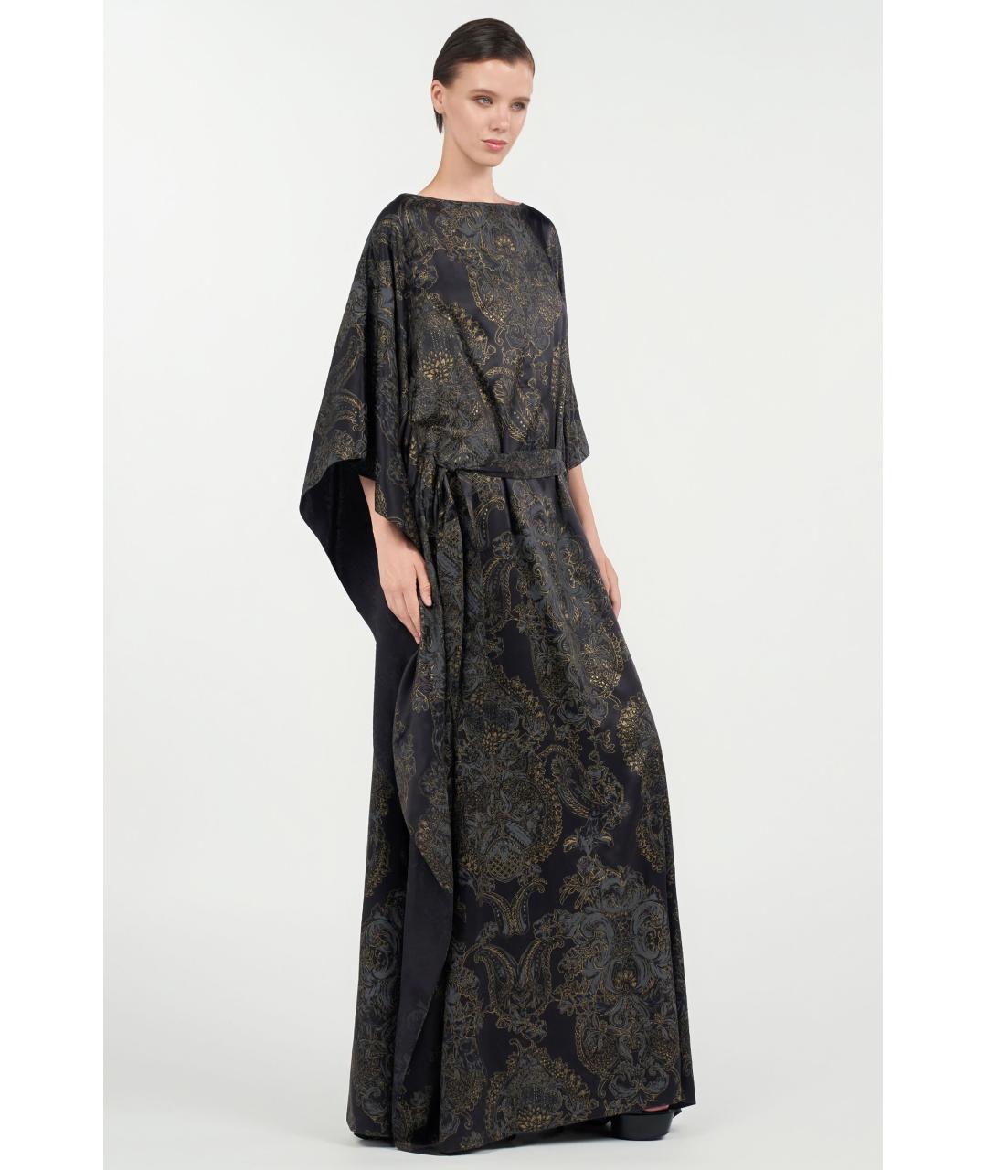 ROBERTO CAVALLI Черное шелковое коктейльное платье, фото 3