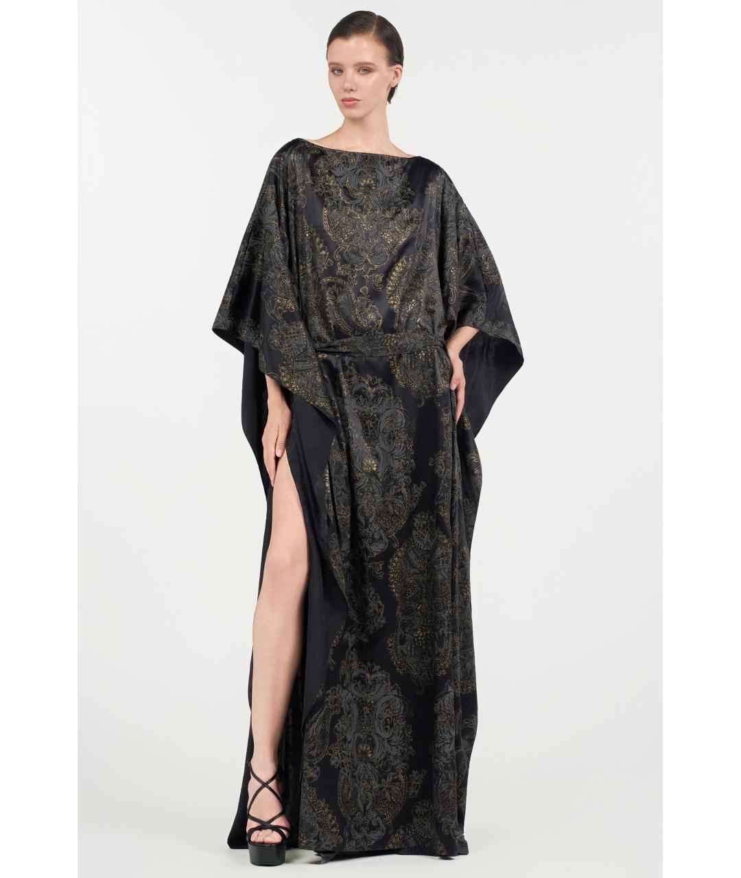 ROBERTO CAVALLI Черное шелковое коктейльное платье, фото 2