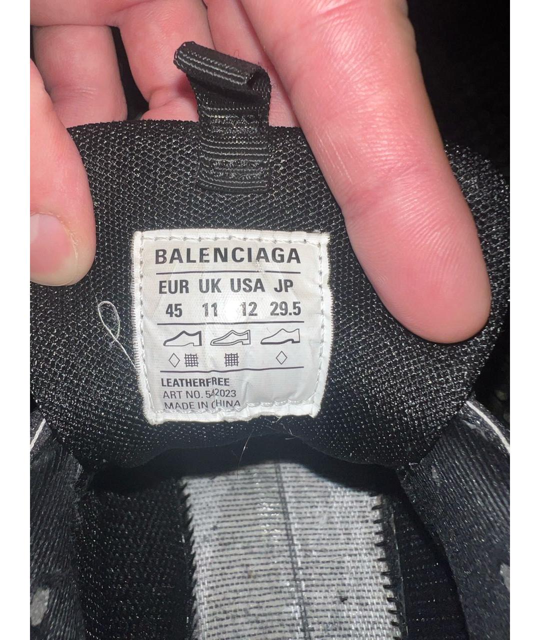 BALENCIAGA Черные резиновые низкие кроссовки / кеды, фото 6