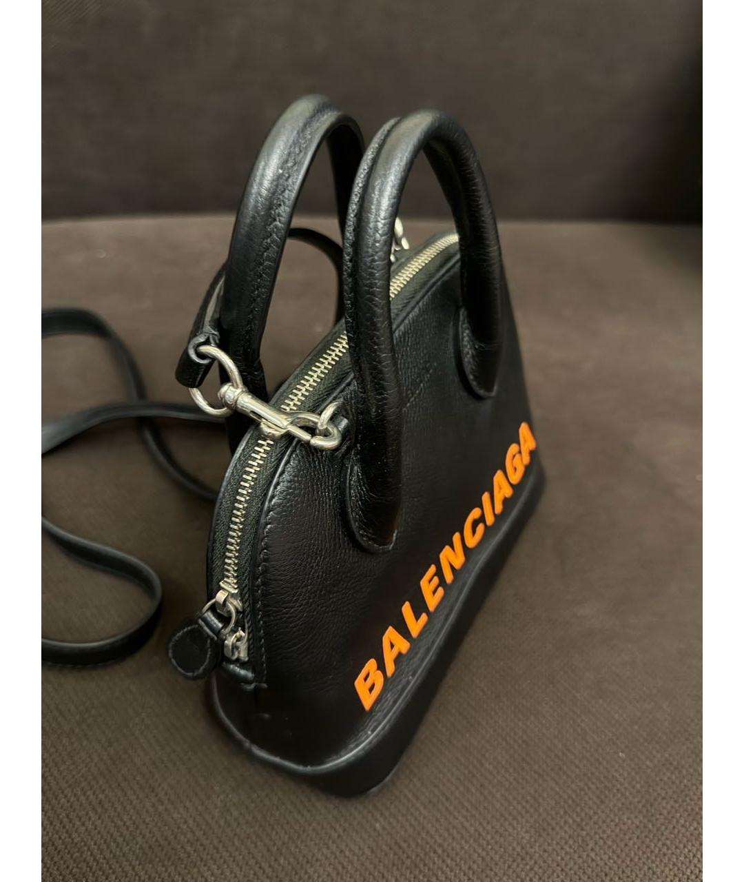 BALENCIAGA Черная кожаная поясная сумка, фото 2