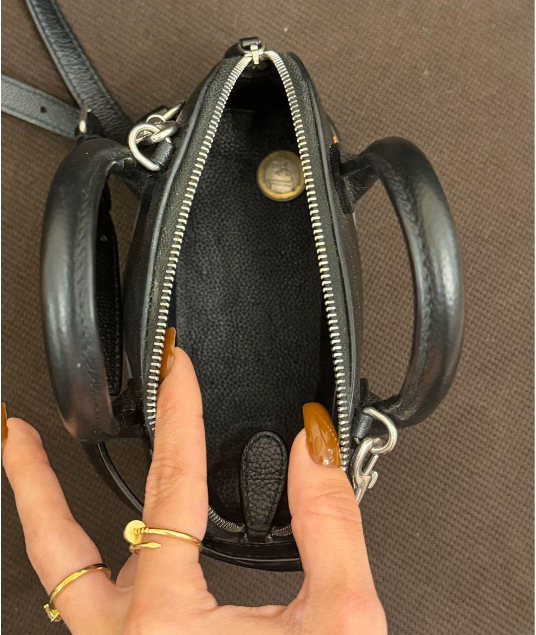 BALENCIAGA Черная кожаная поясная сумка, фото 5