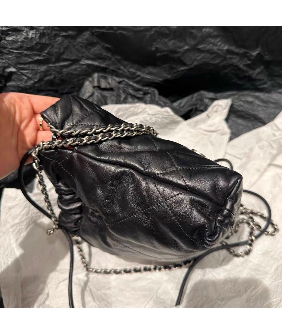 CHANEL Черная кожаная сумка тоут, фото 2