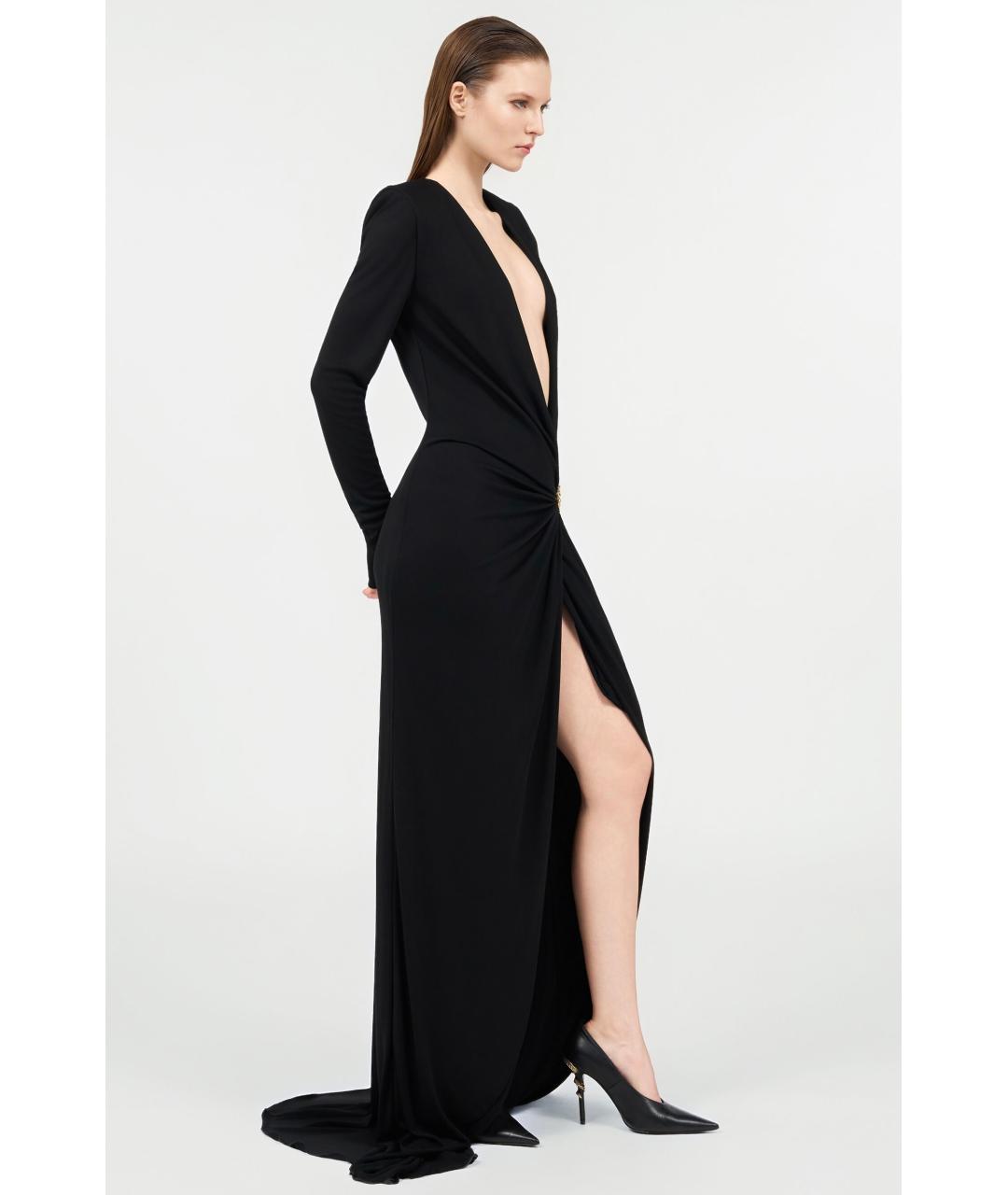 ROBERTO CAVALLI Черное ацетатное коктейльное платье, фото 3