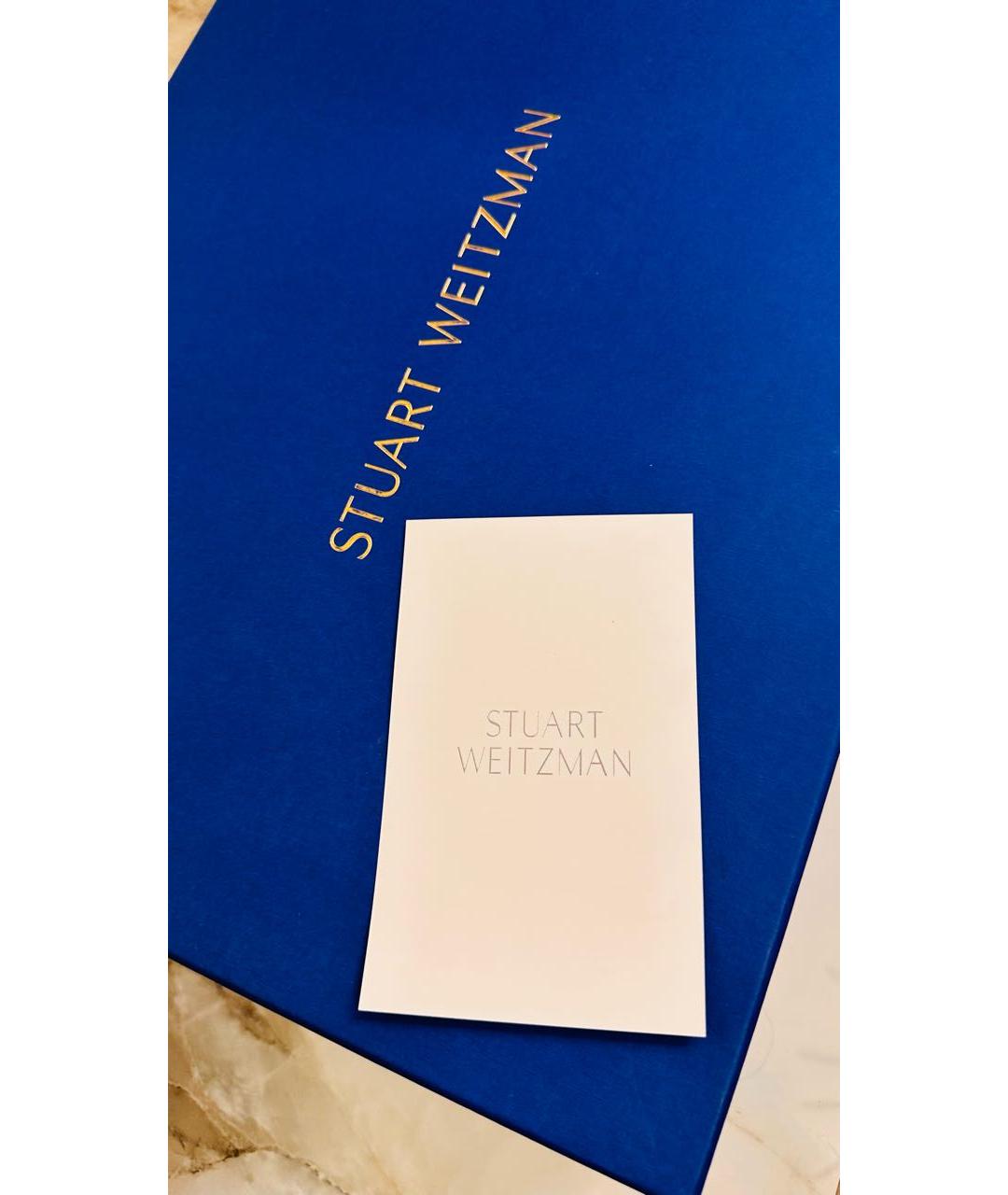 STUART WEITZMAN Бежевые замшевые ботфорты, фото 8