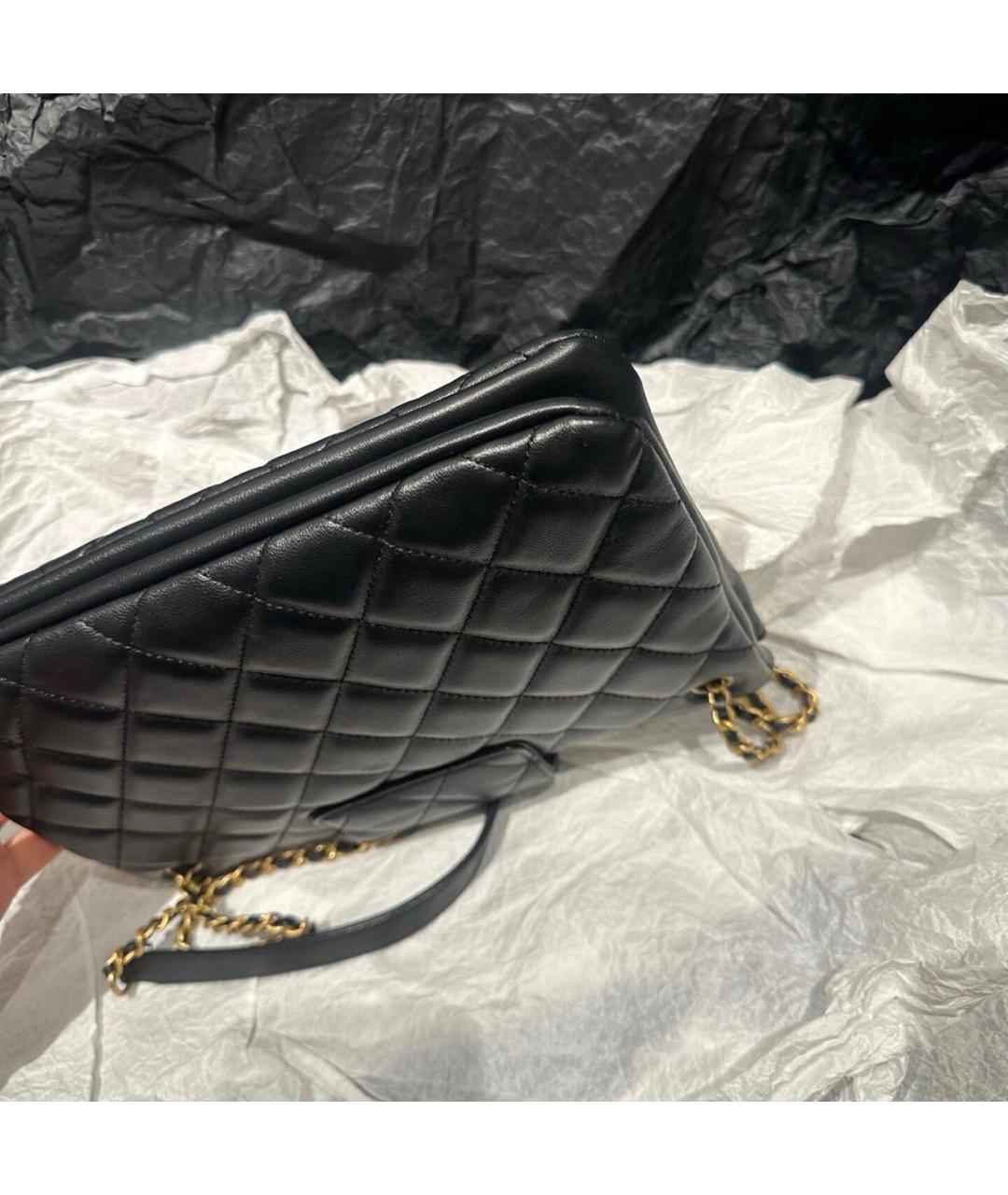 CHANEL Черная кожаная сумка через плечо, фото 4