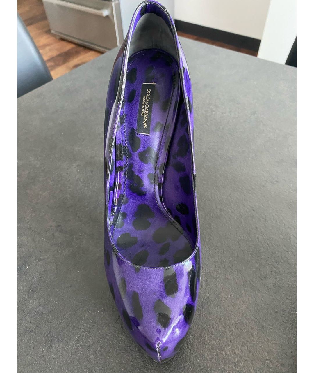DOLCE&GABBANA Фиолетовые туфли из лакированной кожи, фото 6