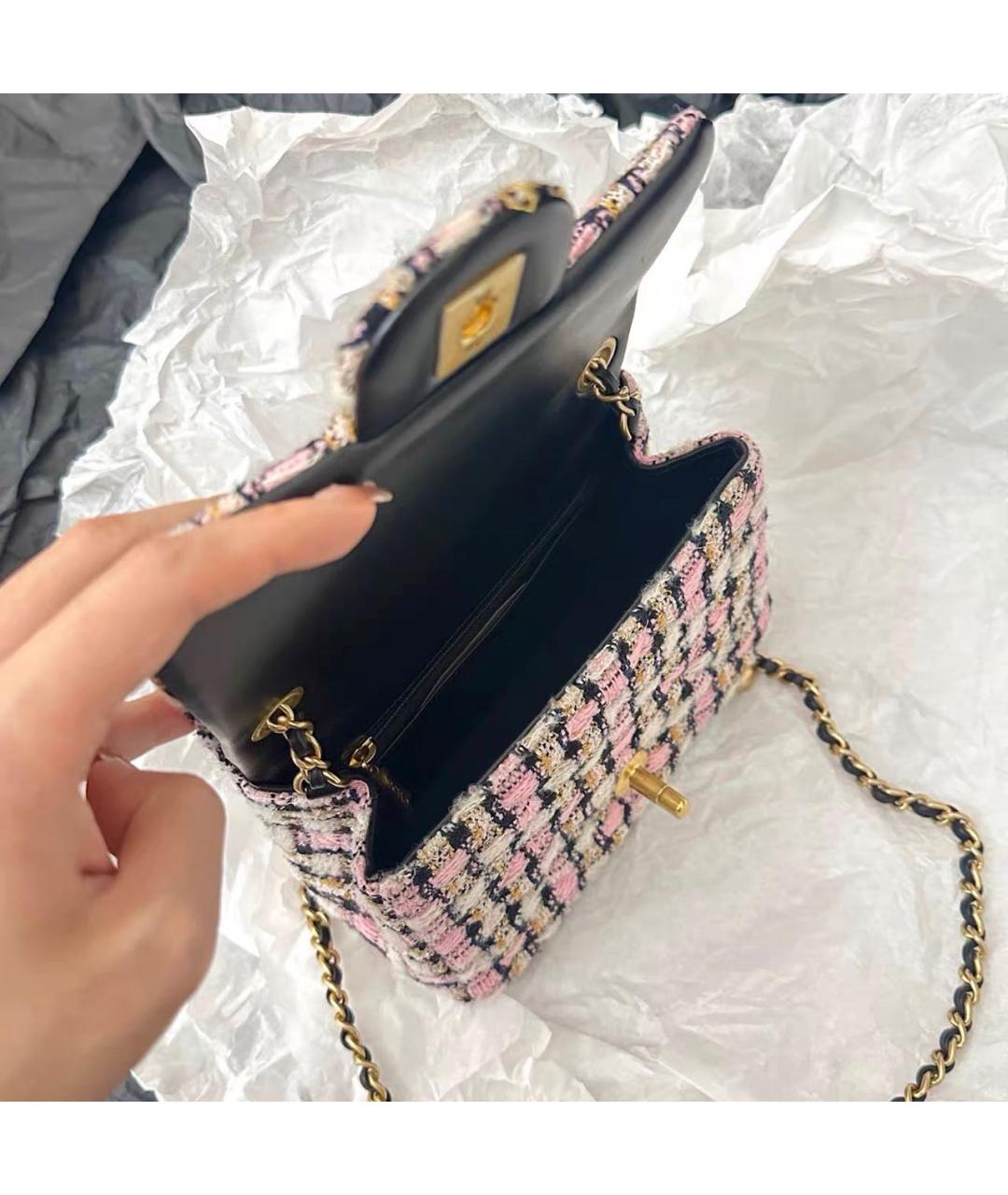 CHANEL Мульти твидовая сумка через плечо, фото 6