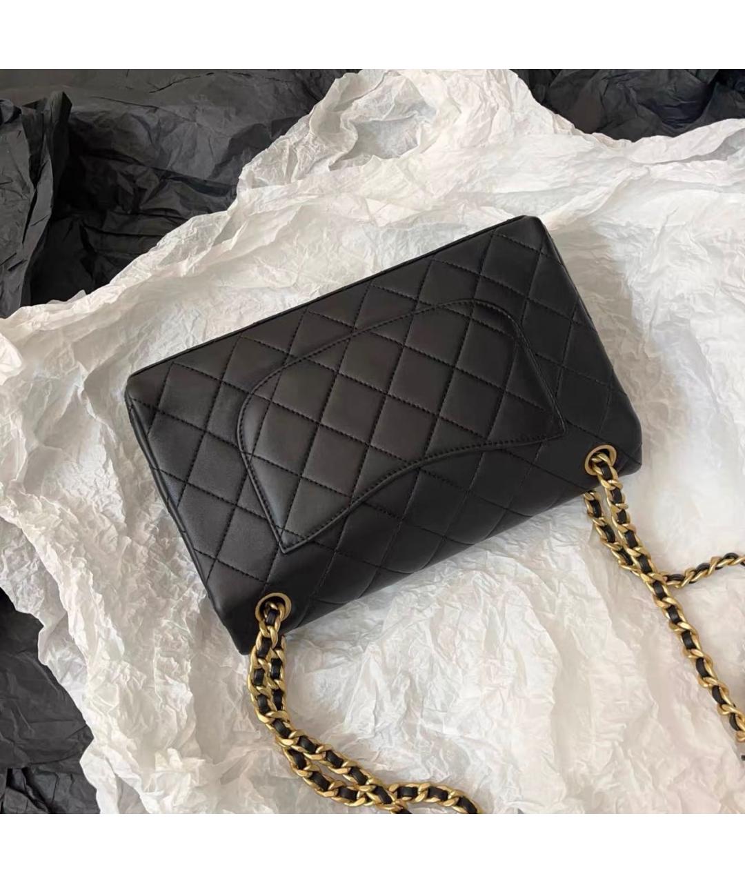 CHANEL Черная кожаная сумка через плечо, фото 3