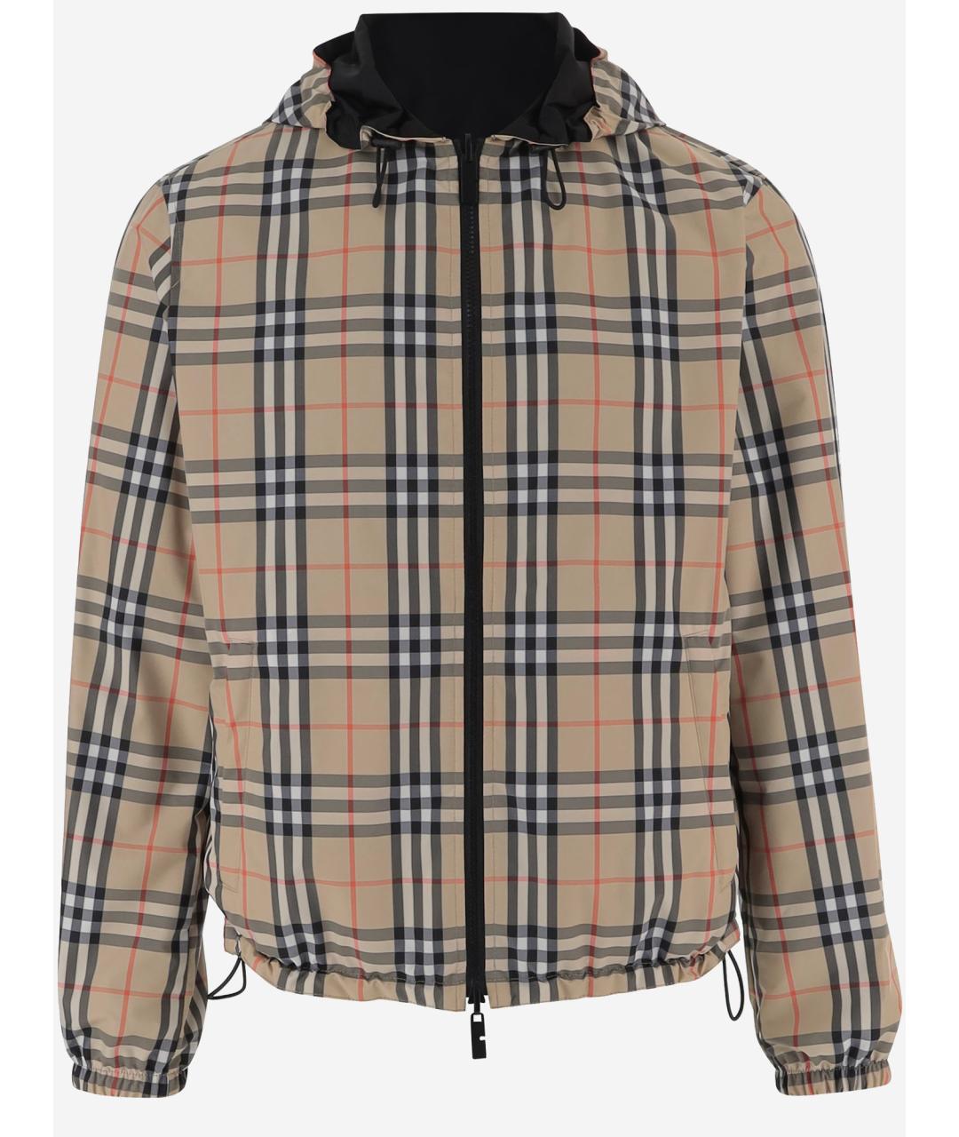 BURBERRY Бежевая нейлоновая куртка, фото 5