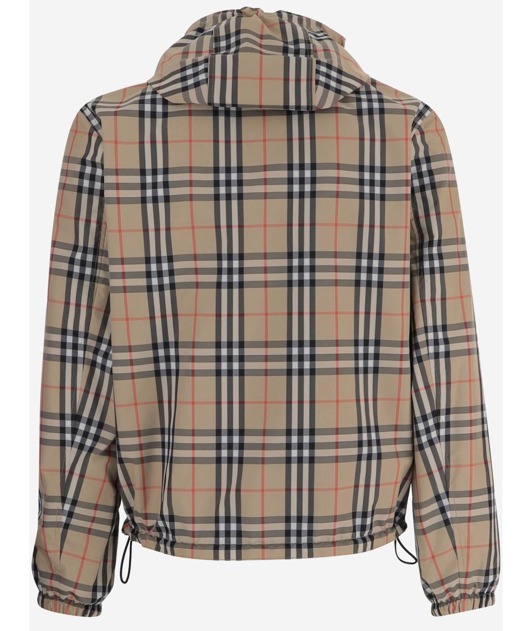 BURBERRY Бежевая нейлоновая куртка, фото 2