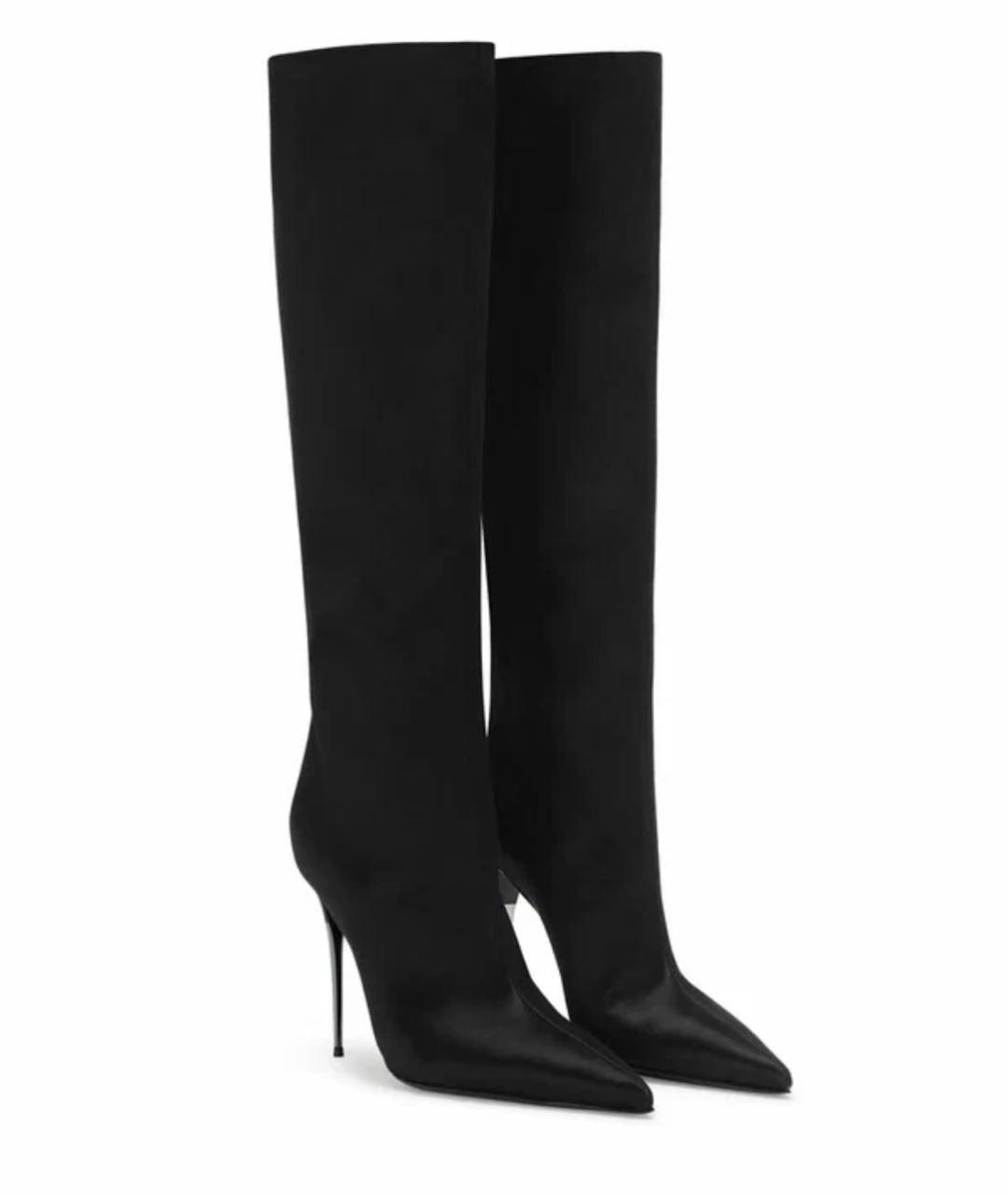 DOLCE&GABBANA Черные текстильные сапоги, фото 2