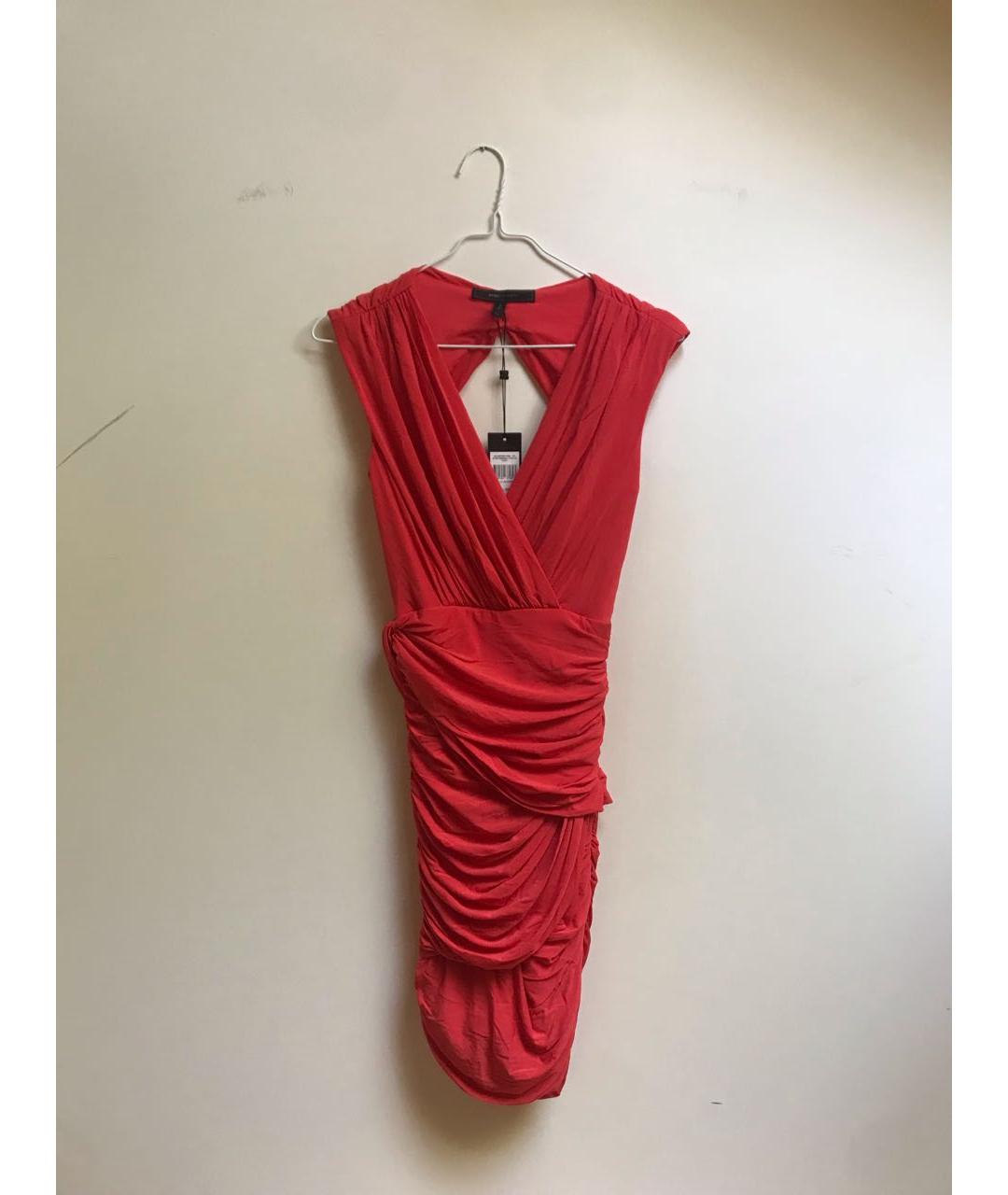 BCBG MAXAZRIA Красное ацетатное коктейльное платье, фото 2