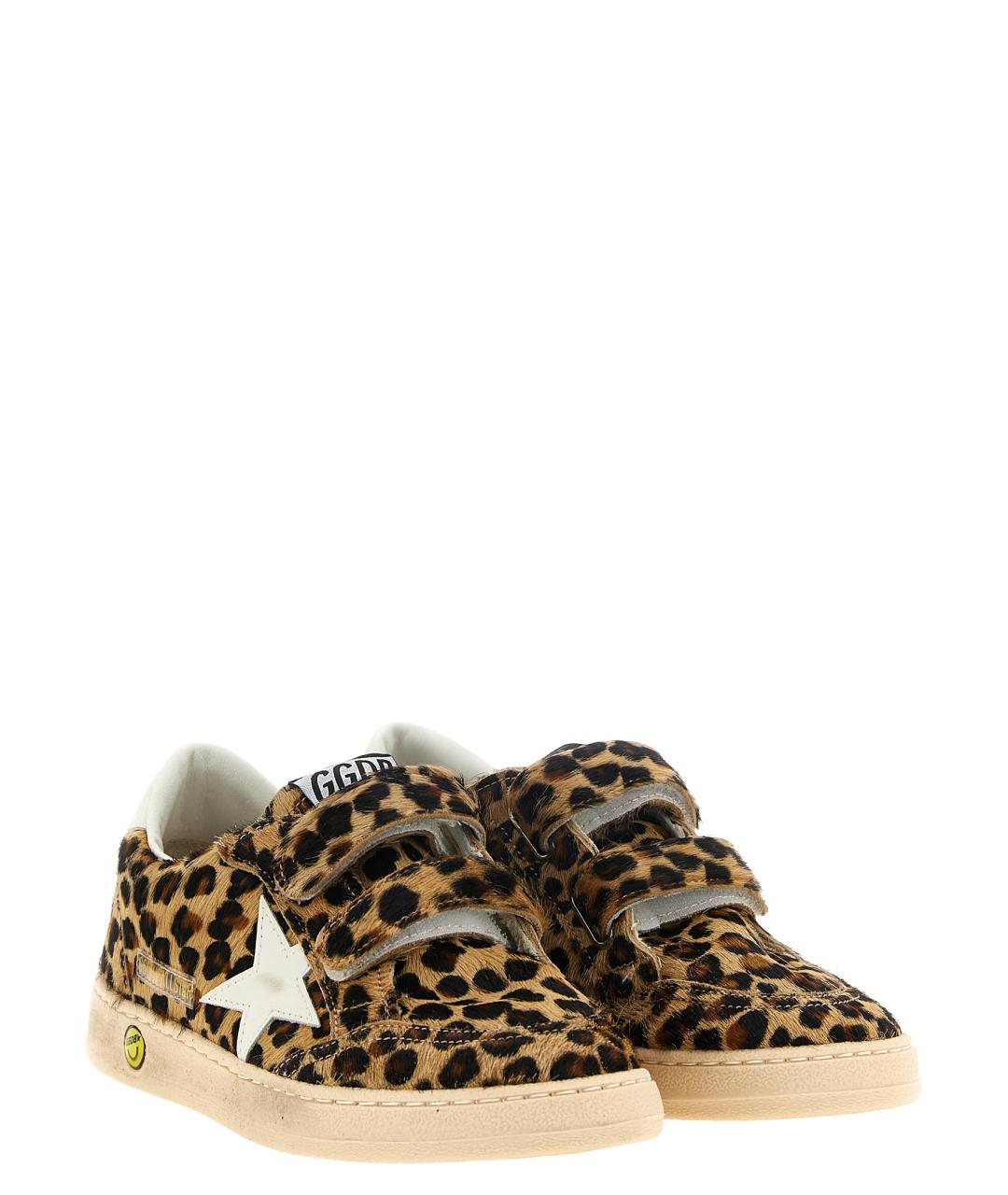 GOLDEN GOOSE Коричневые кожаные кеды, фото 1