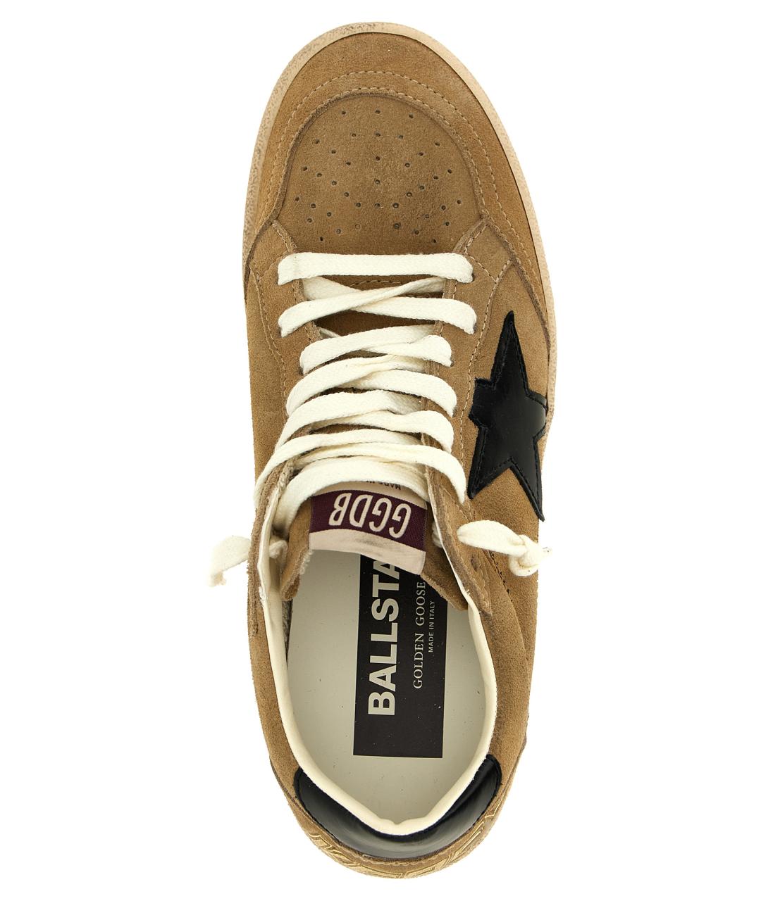 GOLDEN GOOSE Бежевые кожаные кеды, фото 5
