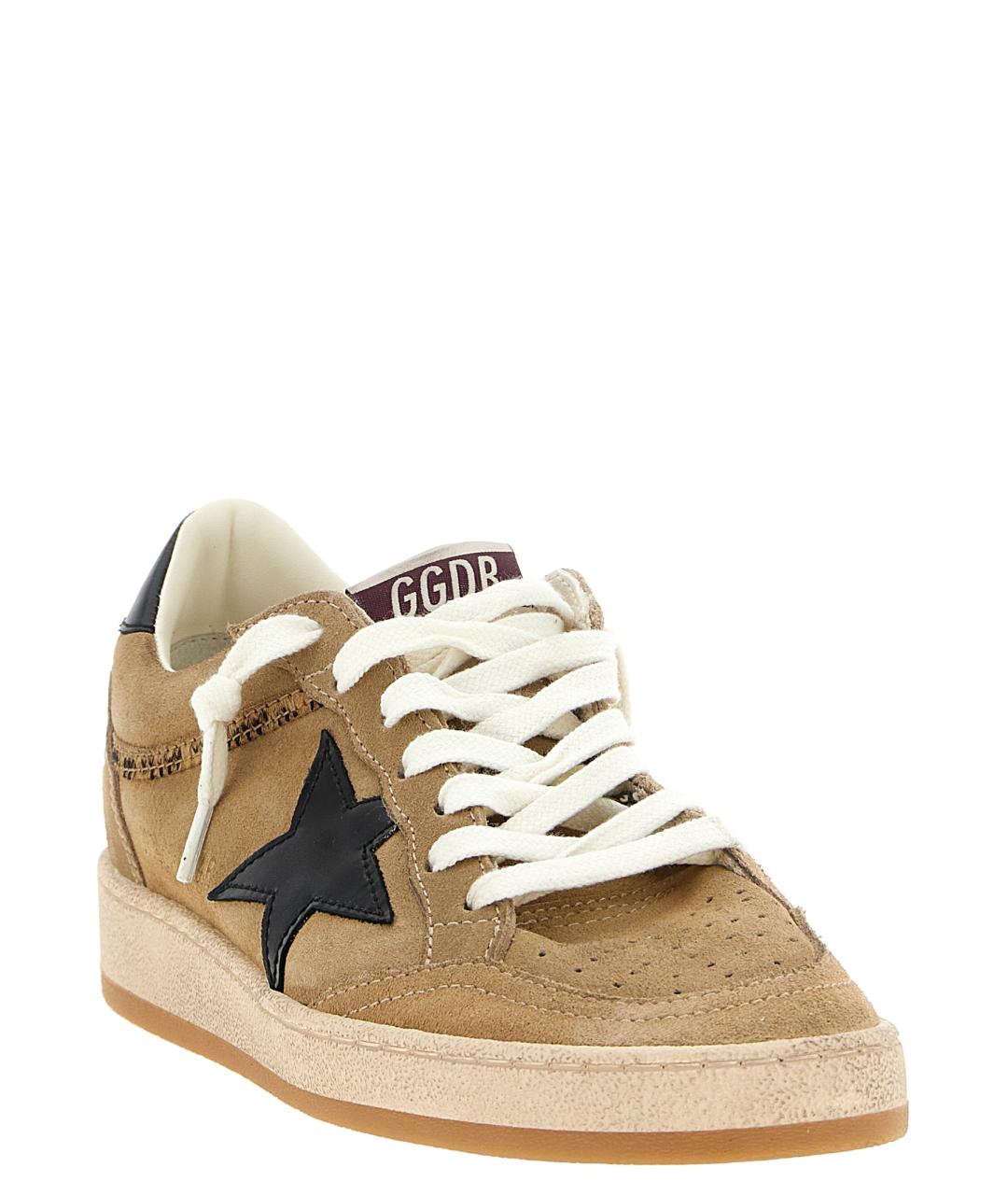 GOLDEN GOOSE Бежевые кожаные кеды, фото 3