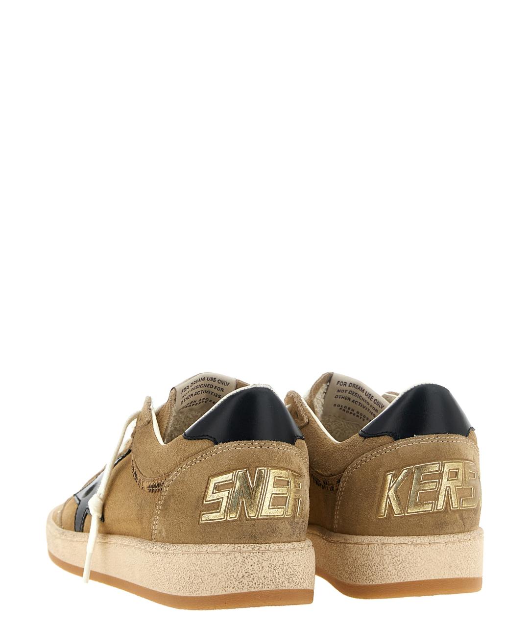 GOLDEN GOOSE Бежевые кожаные кеды, фото 2