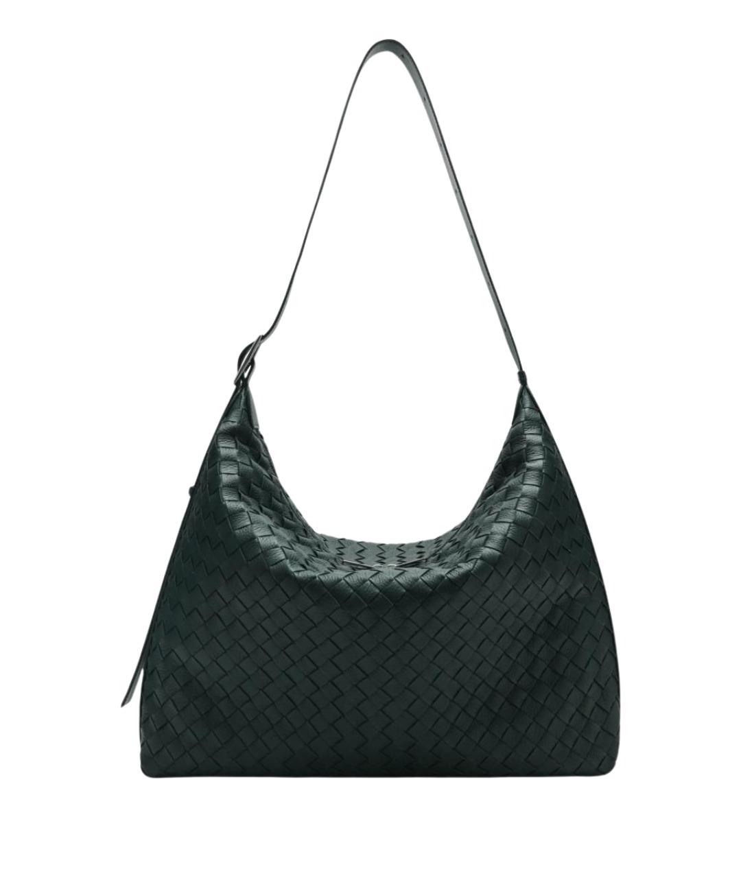 BOTTEGA VENETA Зеленая кожаная сумка на плечо, фото 1