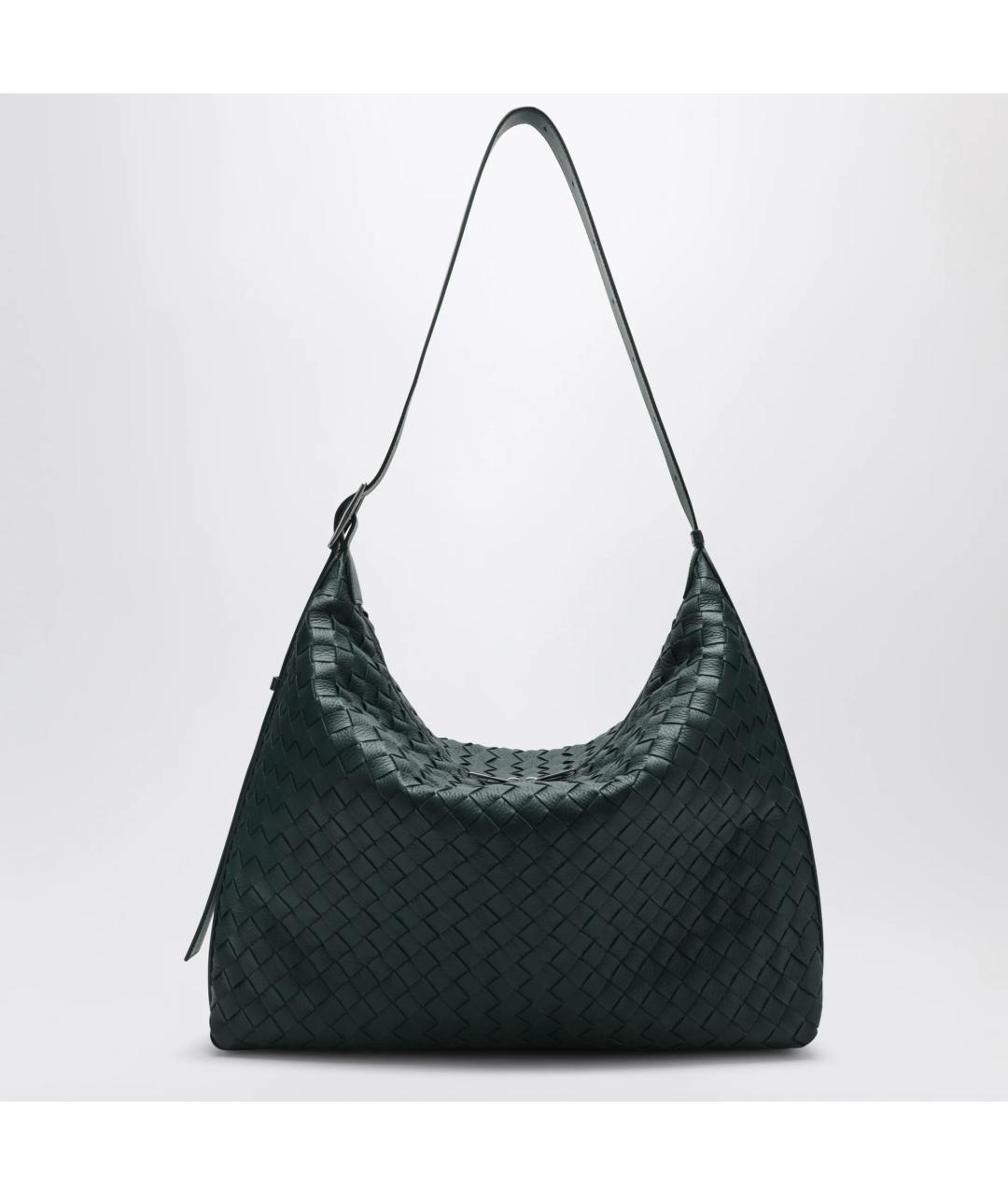 BOTTEGA VENETA Зеленая кожаная сумка на плечо, фото 6