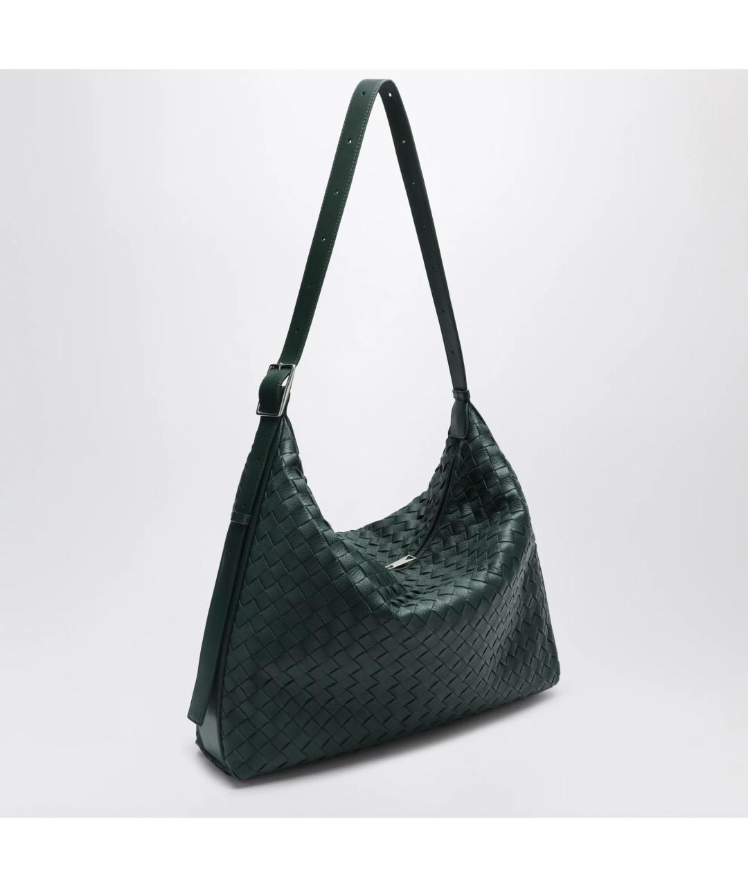 BOTTEGA VENETA Зеленая кожаная сумка на плечо, фото 2