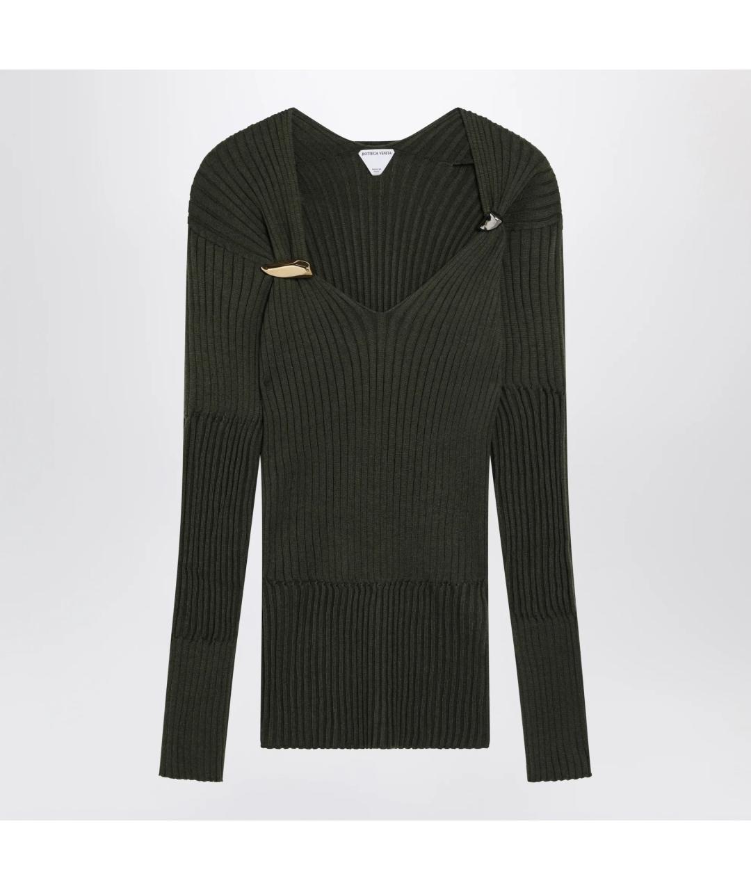 BOTTEGA VENETA Зеленый кашемировый джемпер / свитер, фото 3