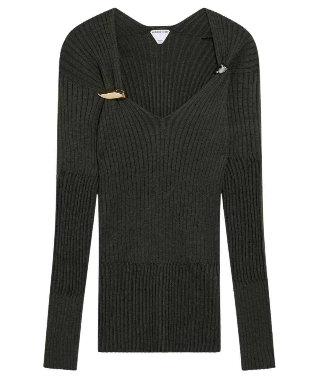 BOTTEGA VENETA Зеленый кашемировый джемпер / свитер, фото 1