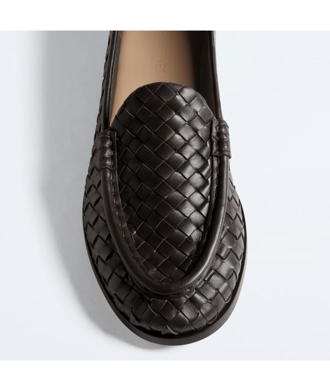 BOTTEGA VENETA Коричневые кожаные лоферы, фото 4