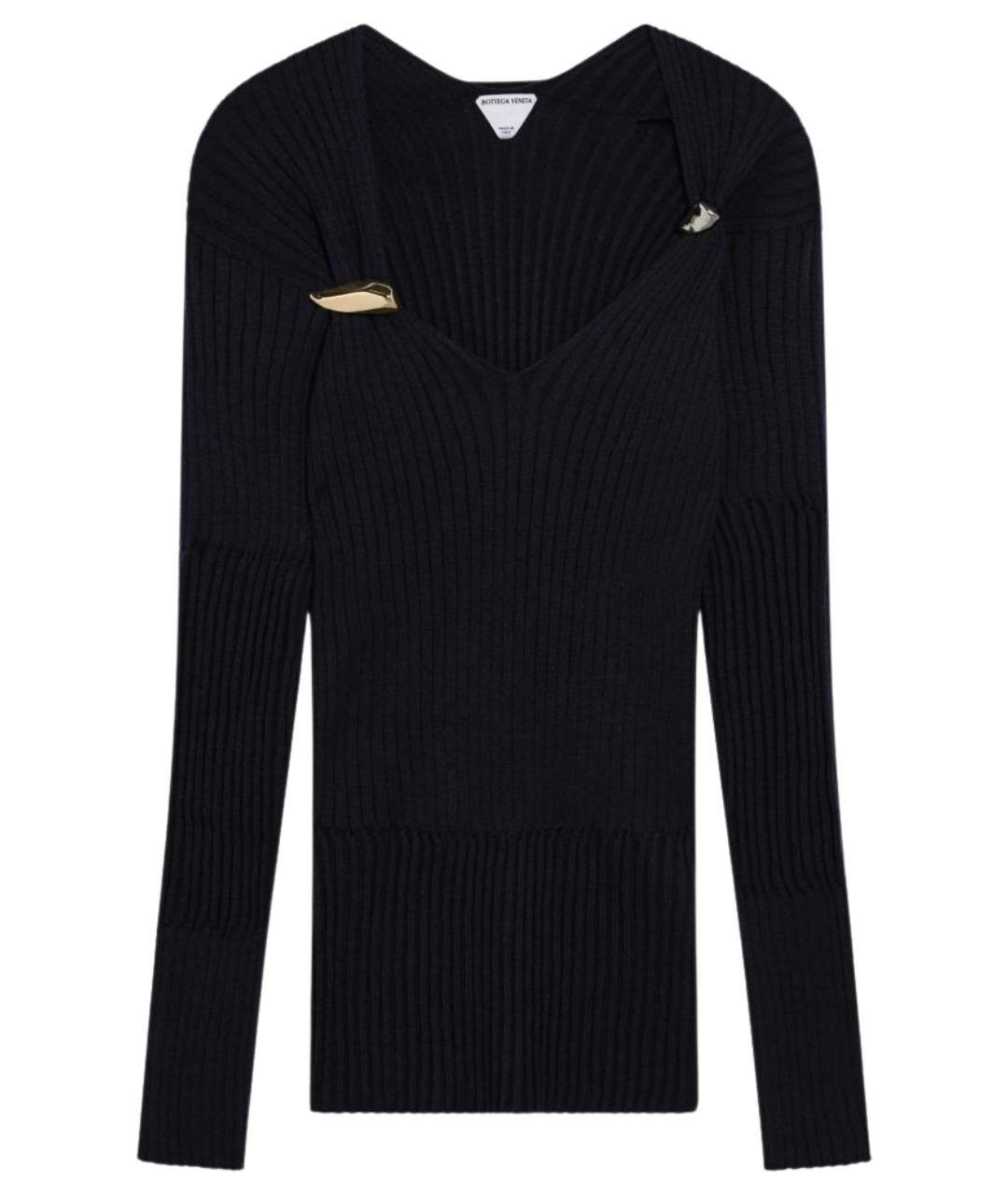 BOTTEGA VENETA Темно-синий кашемировый джемпер / свитер, фото 1
