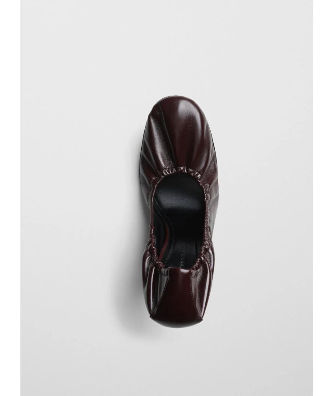 PHOEBE PHILO Бордовые кожаные туфли, фото 3