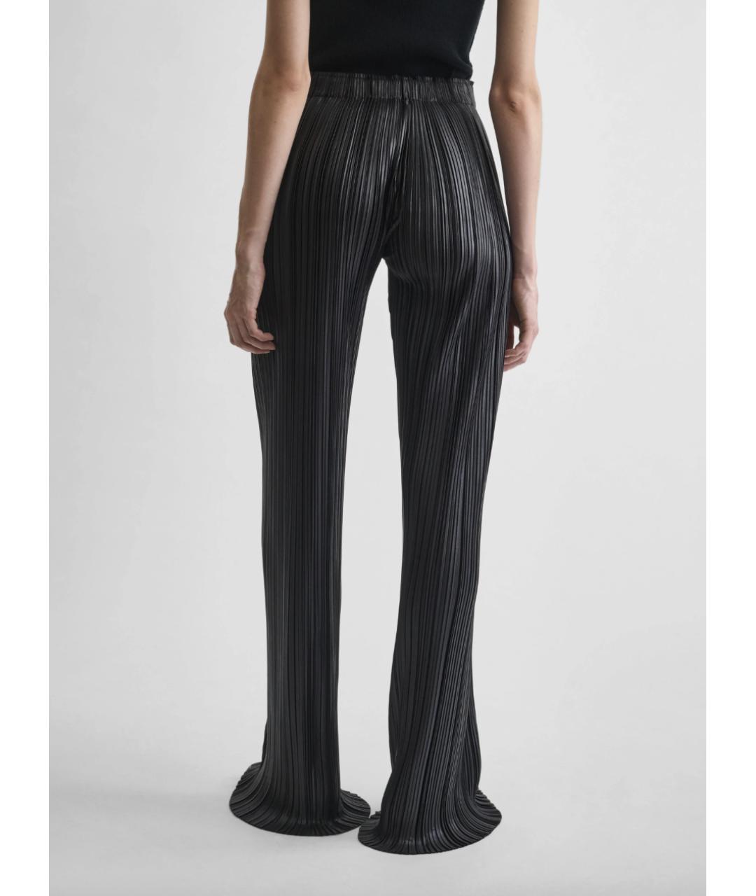 PHOEBE PHILO Черные полиэстеровые прямые брюки, фото 5